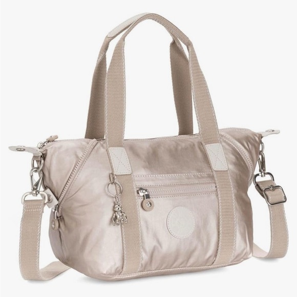 Kipling Handbags - Kipling Art Mini handbag in a metallic rose